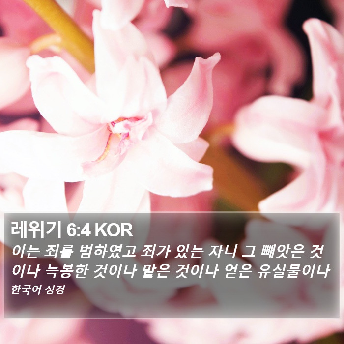 레위기 6:4 KOR Bible Study