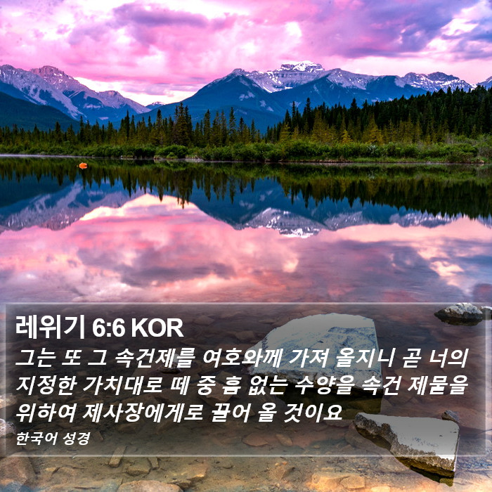 레위기 6:6 KOR Bible Study
