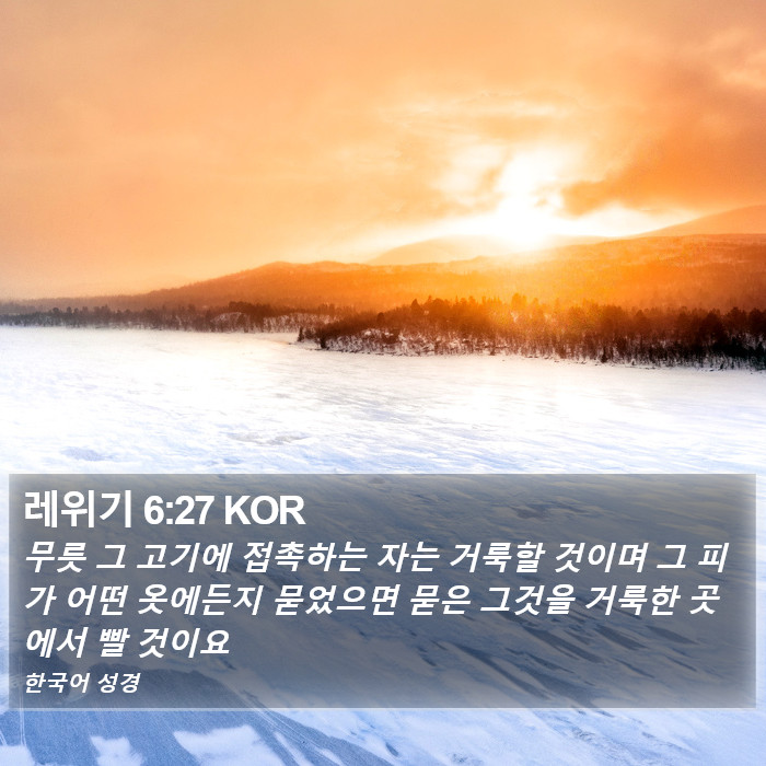 레위기 6:27 KOR Bible Study