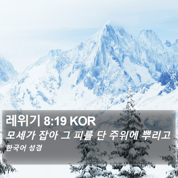 레위기 8:19 KOR Bible Study