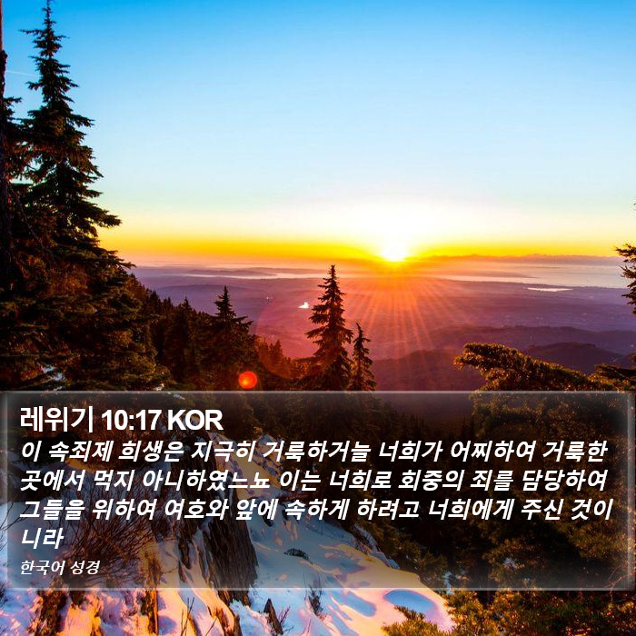 레위기 10:17 KOR Bible Study