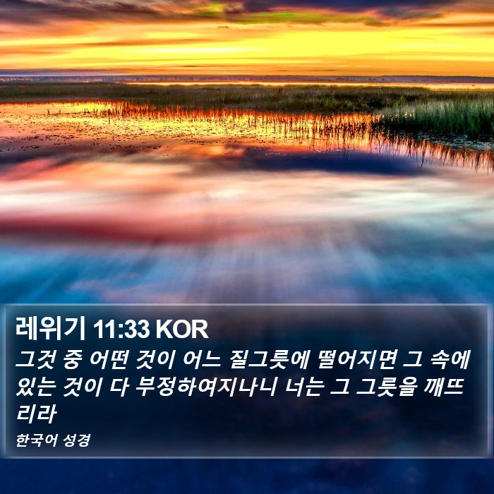 레위기 11:33 KOR Bible Study