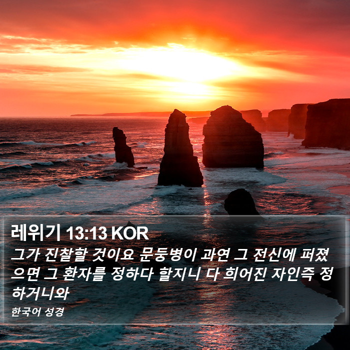 레위기 13:13 KOR Bible Study