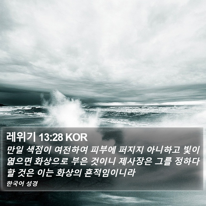 레위기 13:28 KOR Bible Study