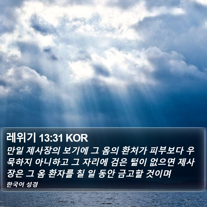 레위기 13:31 KOR Bible Study