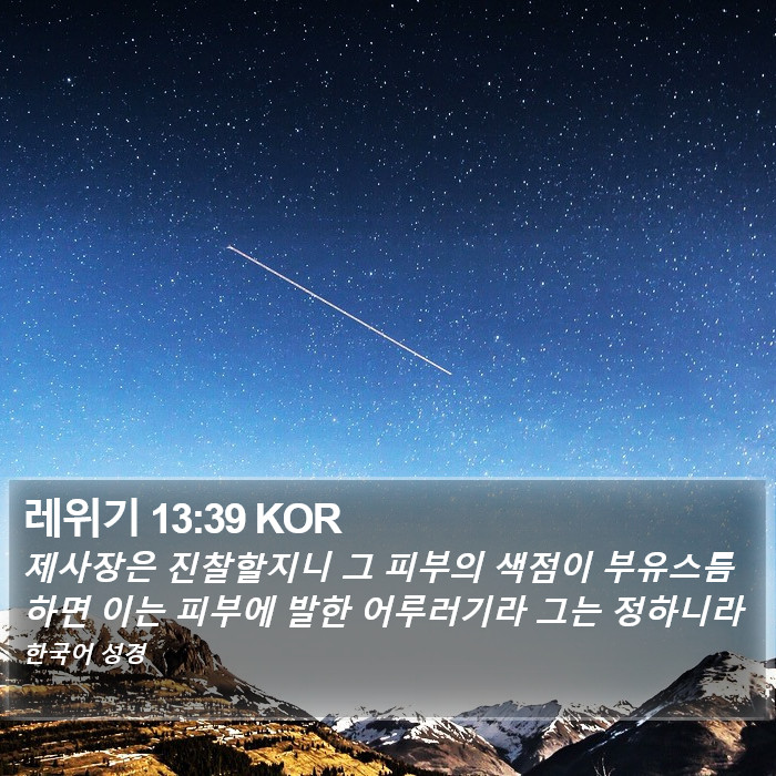 레위기 13:39 KOR Bible Study
