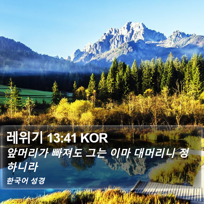 레위기 13:41 KOR Bible Study