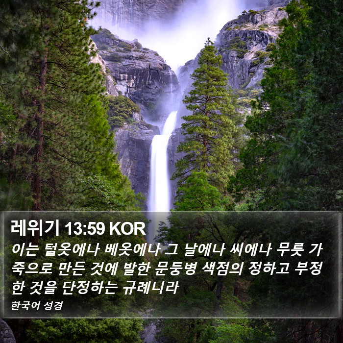 레위기 13:59 KOR Bible Study