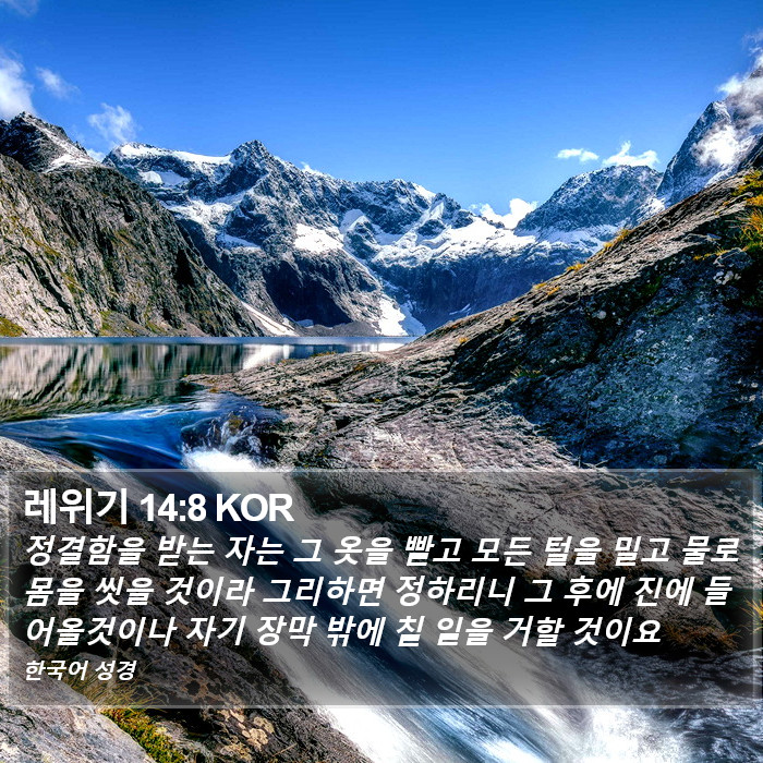 레위기 14:8 KOR Bible Study