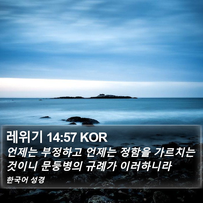 레위기 14:57 KOR Bible Study