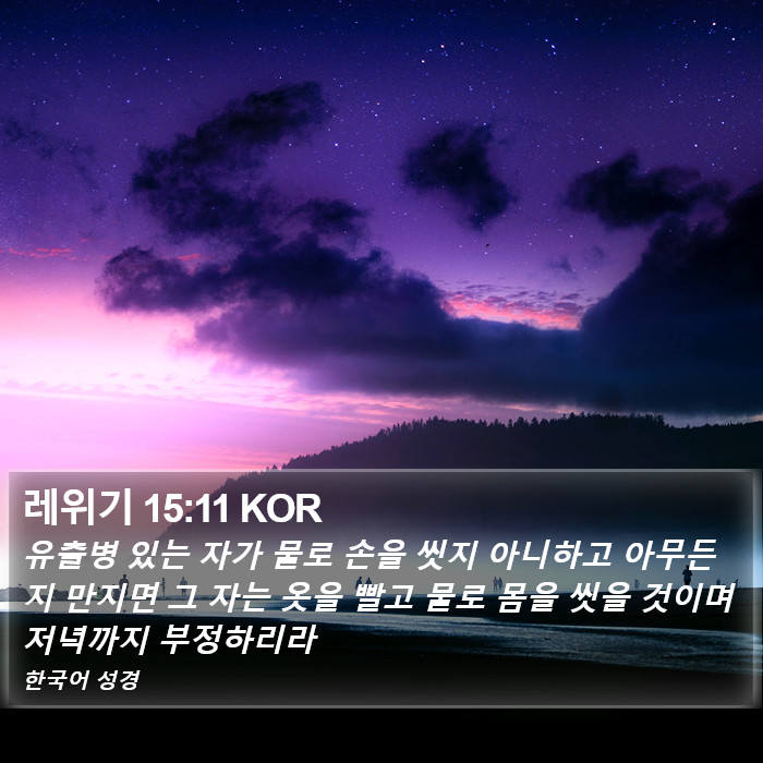 레위기 15:11 KOR Bible Study