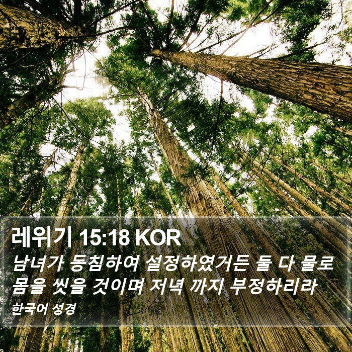 레위기 15:18 KOR Bible Study