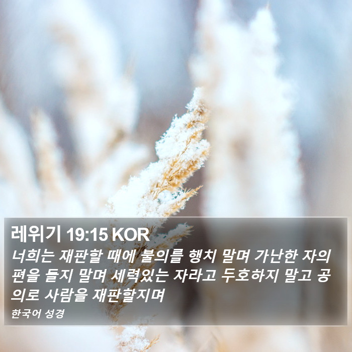 레위기 19:15 KOR Bible Study