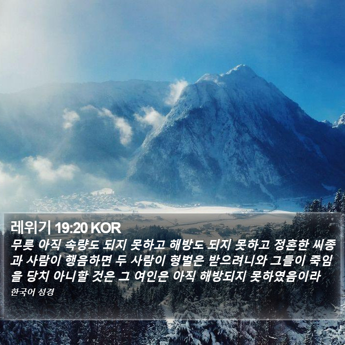 레위기 19:20 KOR Bible Study