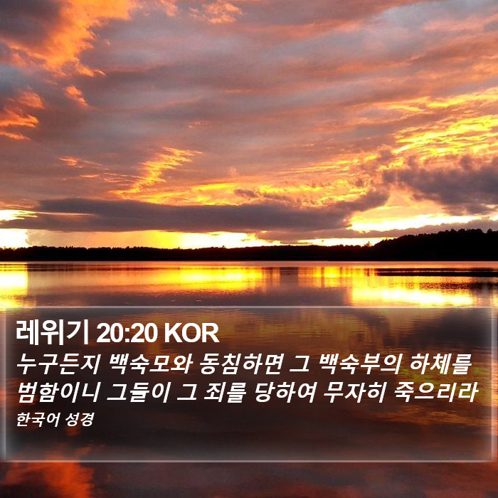 레위기 20:20 KOR Bible Study
