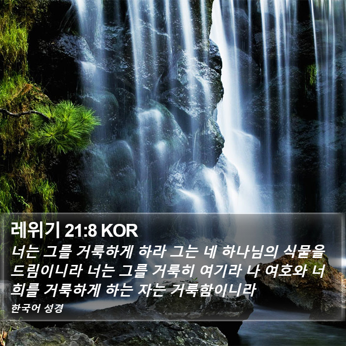 레위기 21:8 KOR Bible Study