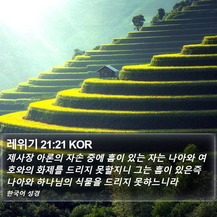 레위기 21:21 KOR Bible Study