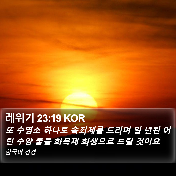 레위기 23:19 KOR Bible Study