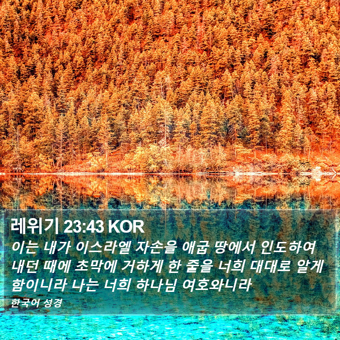 레위기 23:43 KOR Bible Study