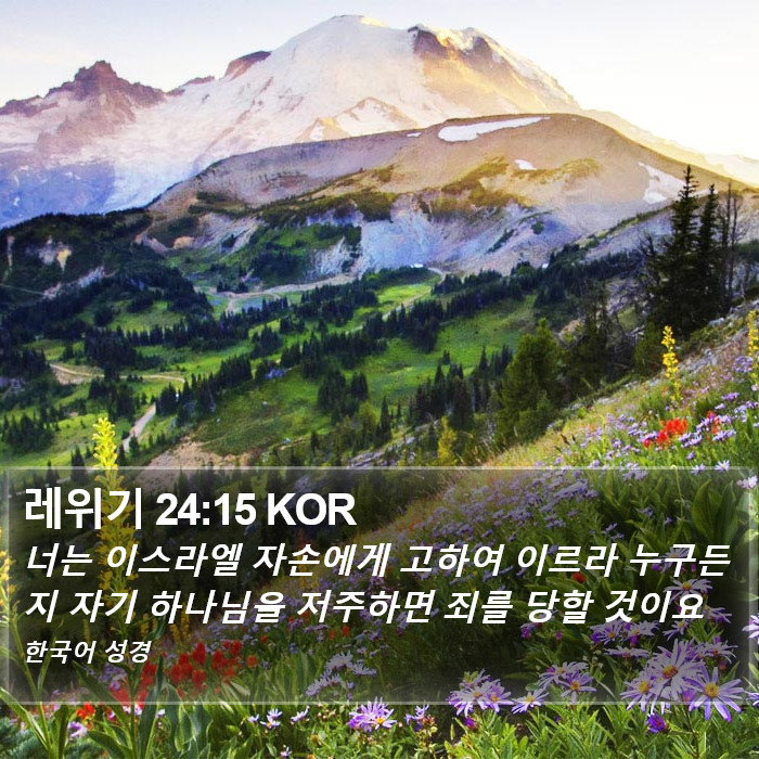 레위기 24:15 KOR Bible Study