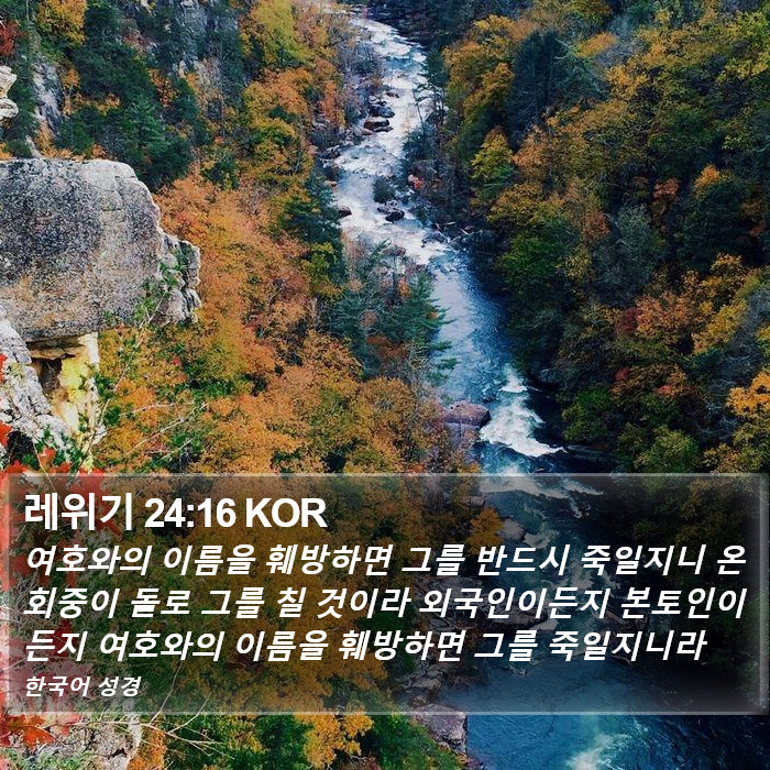 레위기 24:16 KOR Bible Study