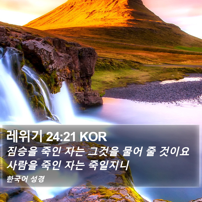 레위기 24:21 KOR Bible Study