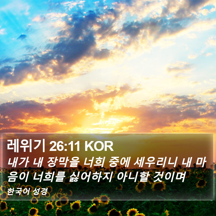 레위기 26:11 KOR Bible Study