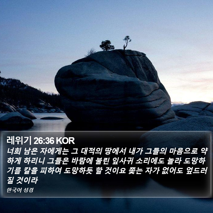 레위기 26:36 KOR Bible Study