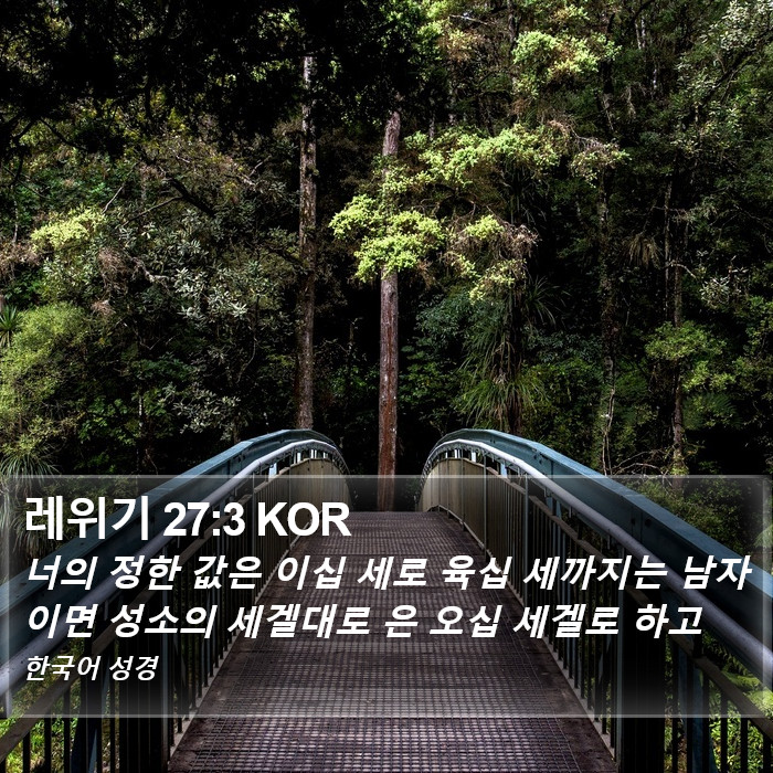 레위기 27:3 KOR Bible Study