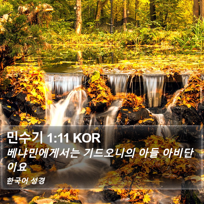 민수기 1:11 KOR Bible Study