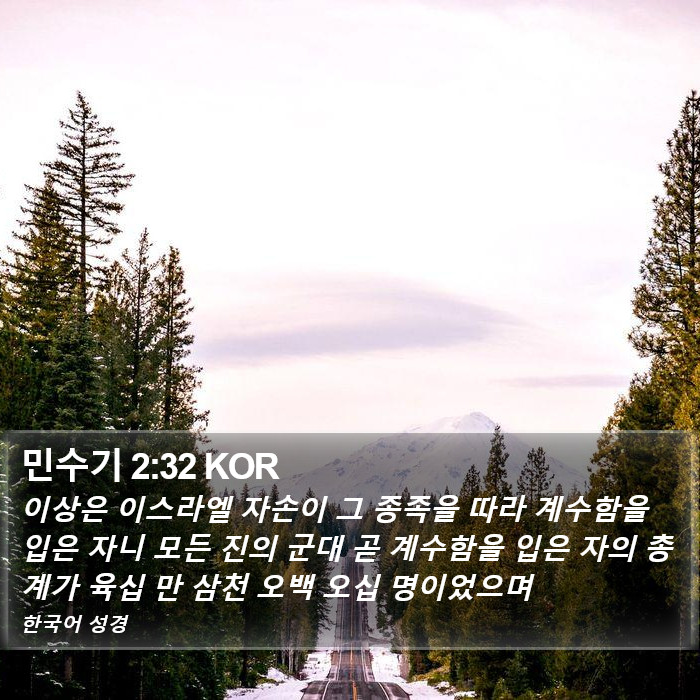 민수기 2:32 KOR Bible Study