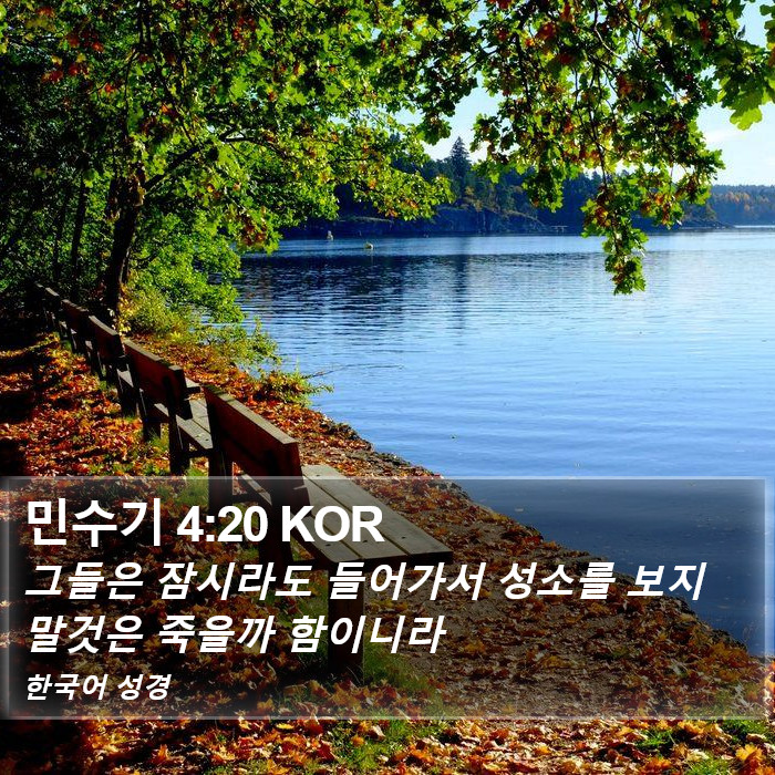 민수기 4:20 KOR Bible Study