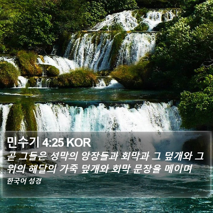 민수기 4:25 KOR Bible Study