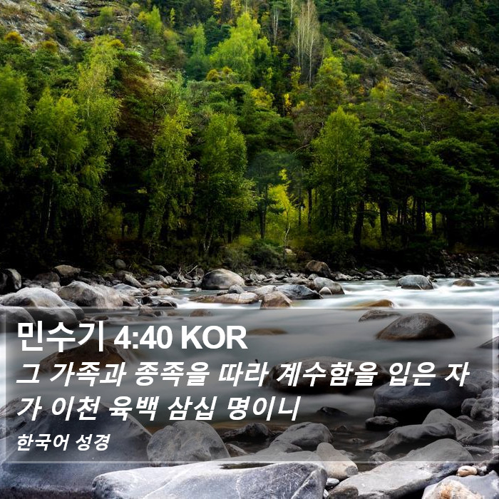 민수기 4:40 KOR Bible Study