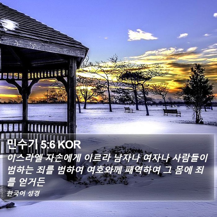 민수기 5:6 KOR Bible Study