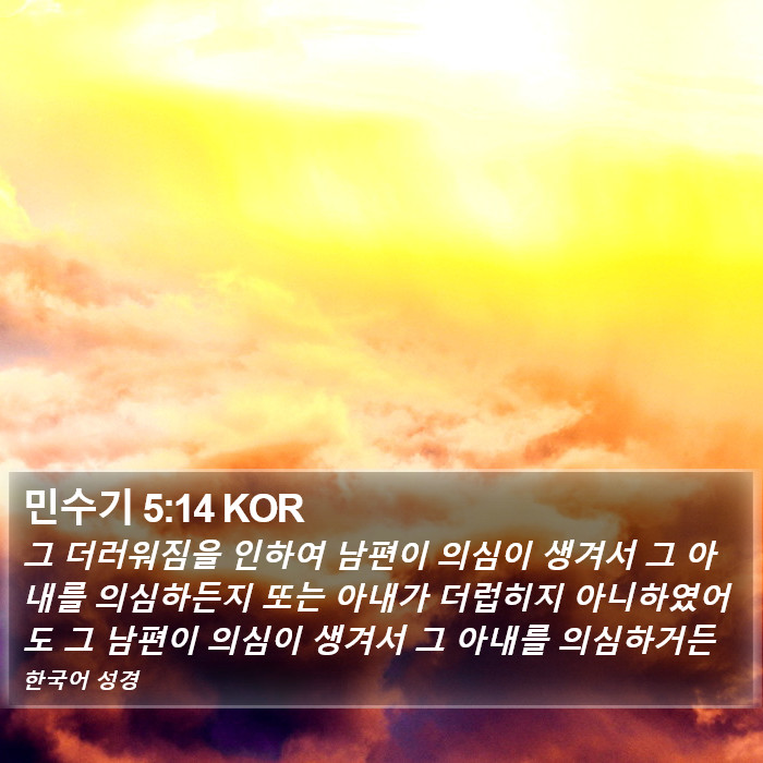 민수기 5:14 KOR Bible Study