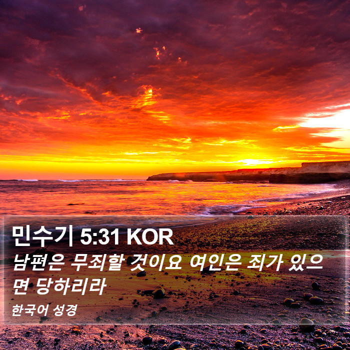 민수기 5:31 KOR Bible Study