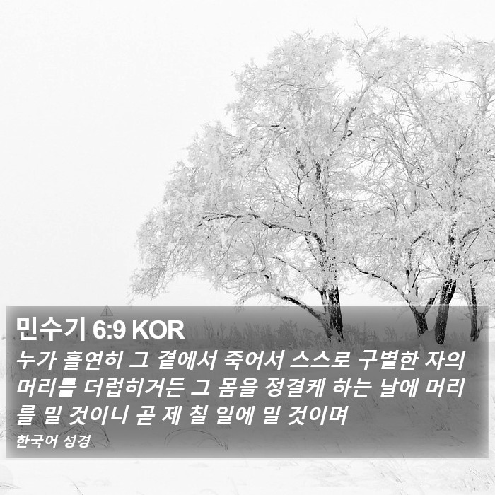 민수기 6:9 KOR Bible Study