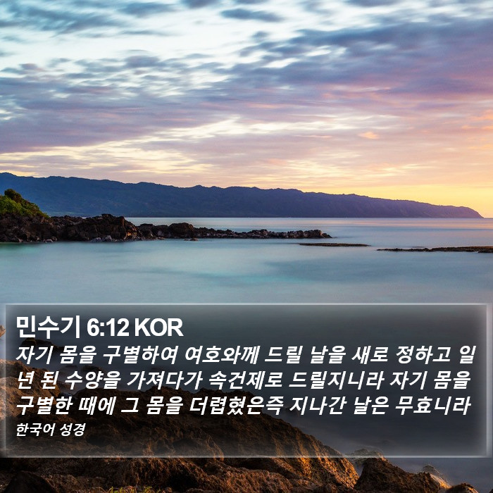 민수기 6:12 KOR Bible Study