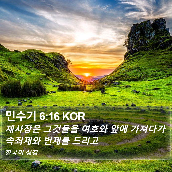 민수기 6:16 KOR Bible Study