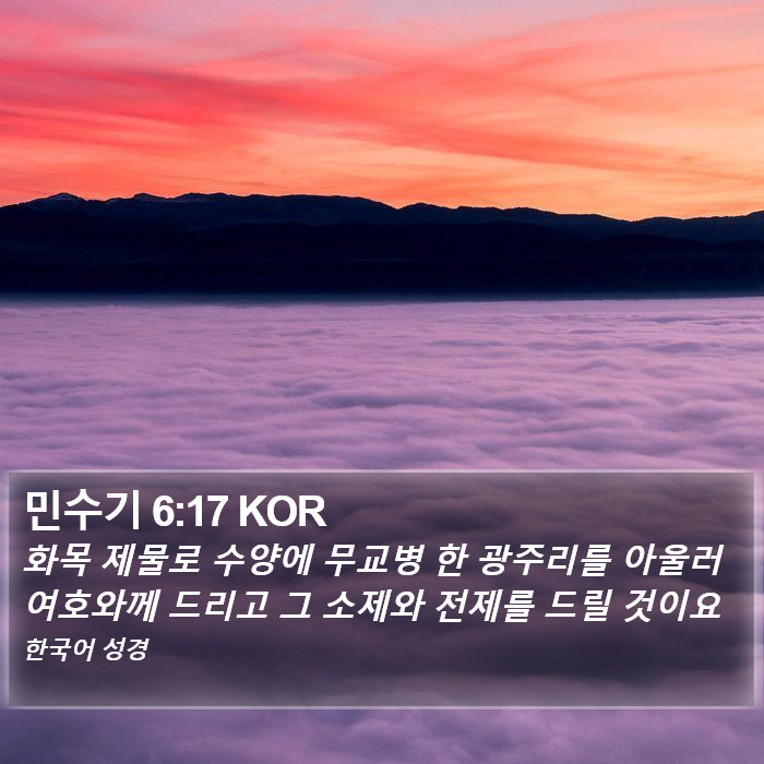 민수기 6:17 KOR Bible Study