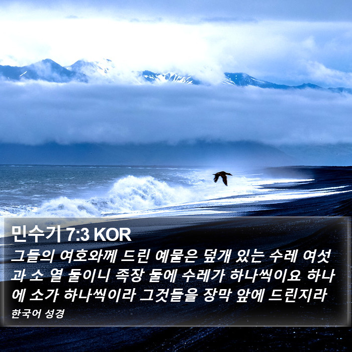 민수기 7:3 KOR Bible Study