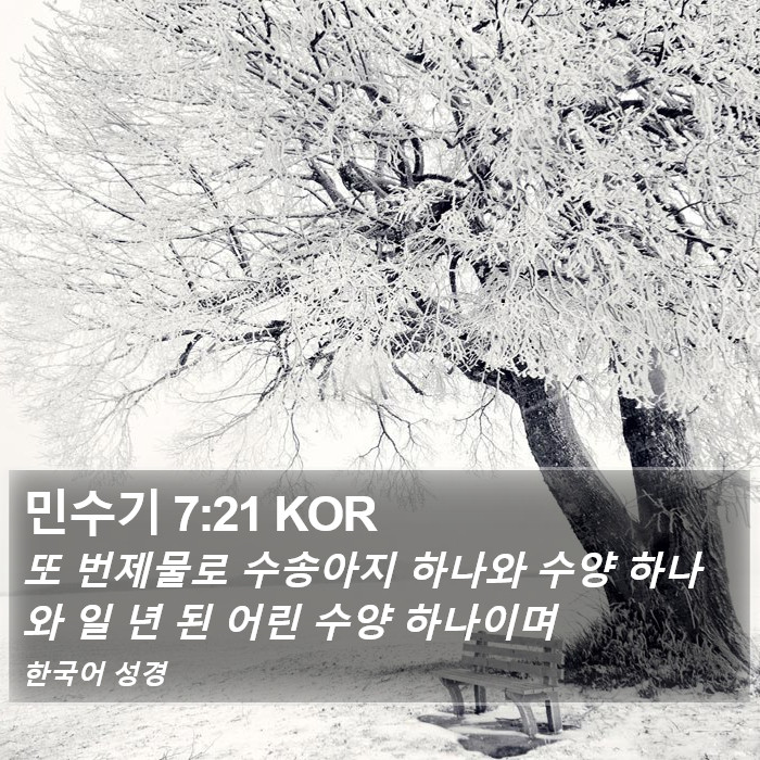 민수기 7:21 KOR Bible Study