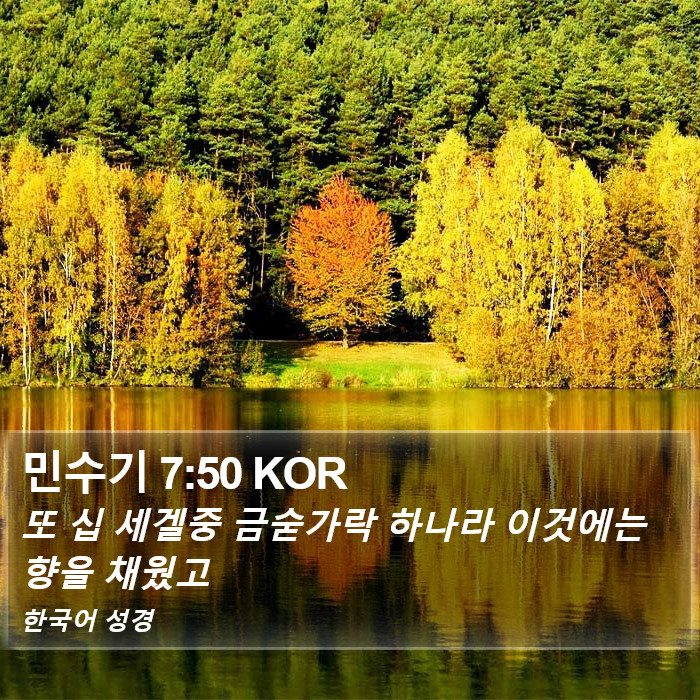 민수기 7:50 KOR Bible Study