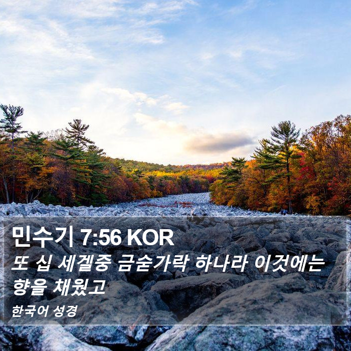 민수기 7:56 KOR Bible Study