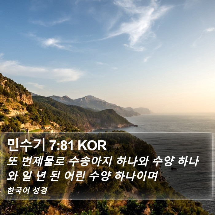 민수기 7:81 KOR Bible Study