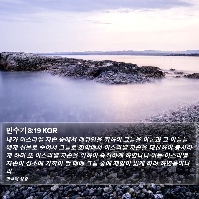 민수기 8:19 KOR Bible Study