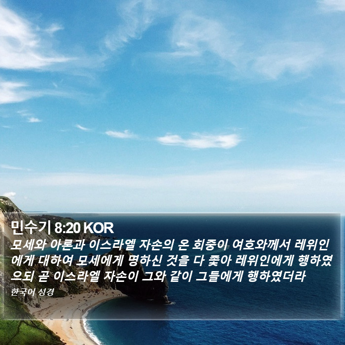 민수기 8:20 KOR Bible Study