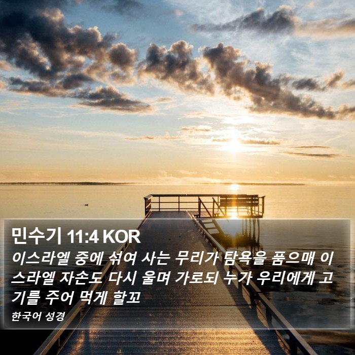 민수기 11:4 KOR Bible Study