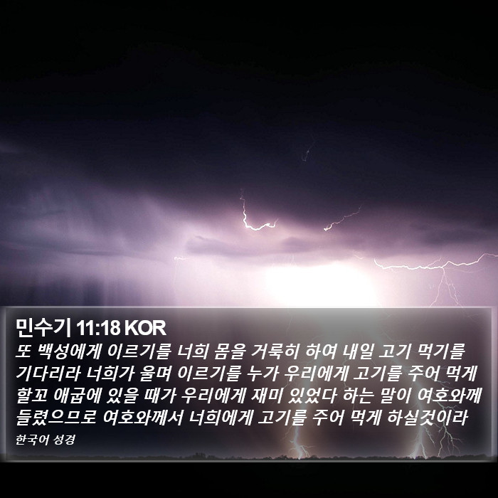 민수기 11:18 KOR Bible Study